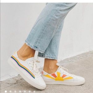 Leather white sneakers